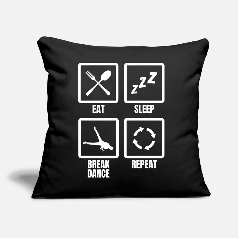 Manger dormir pause danse répéter Coussin et housse de 45 x 45 cm