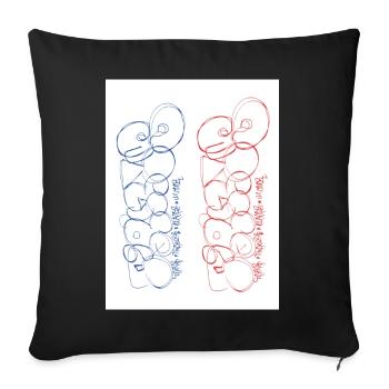 Paris. France. Europe. Monde. - Coussin et housse de 45 x 45 cm - noir - Devant