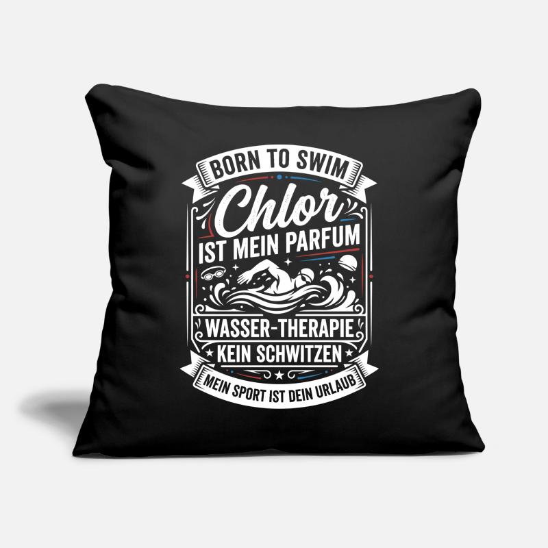 Le chlore est mon parfum : style nage Coussin et housse de 45 x 45 cm