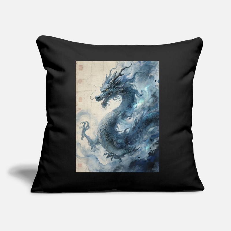 Die Sternennacht: Blauer Drache – Aether Sofakissen mit Füllung 45 x 45 cm