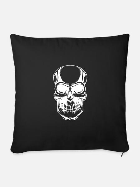 Skull Motiv - Sofakissen mit Füllung 45 x 45 cm - Schwarz
