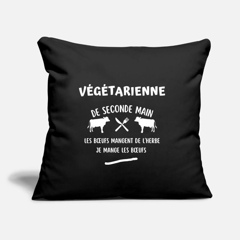 végétarienne de seconde main Coussin et housse de 45 x 45 cm