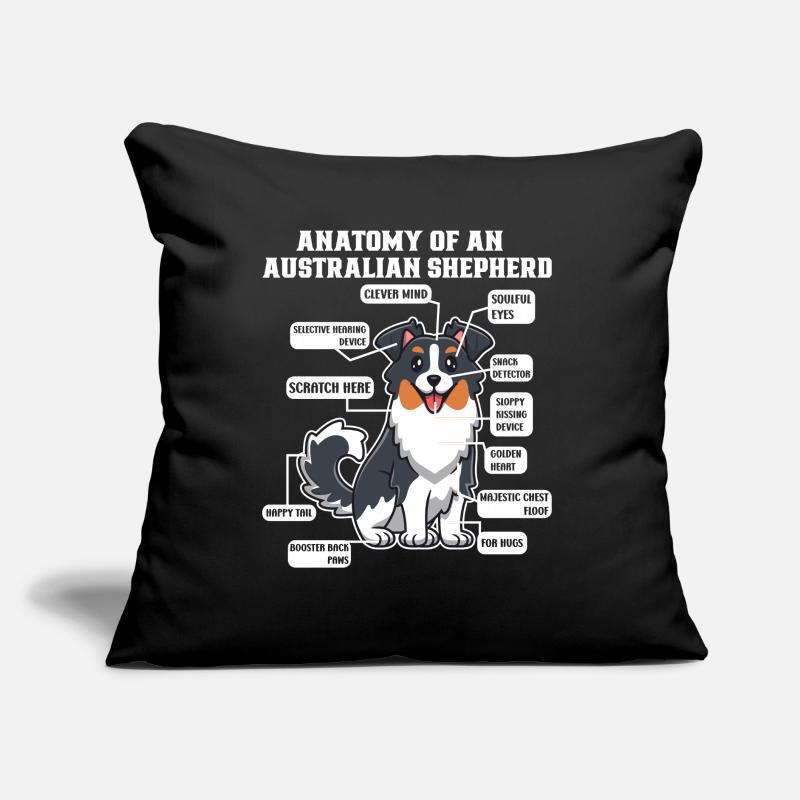 Australischer Schäferhund Aussie Dad Aussie Mom Sofakissen mit Füllung 45 x 45 cm