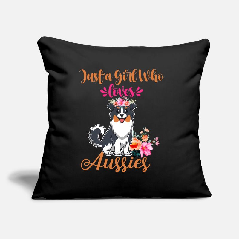 Australian Shepherd Aussie Dad Aussie Mom Sofa pillow with filling 45cm x 45cm