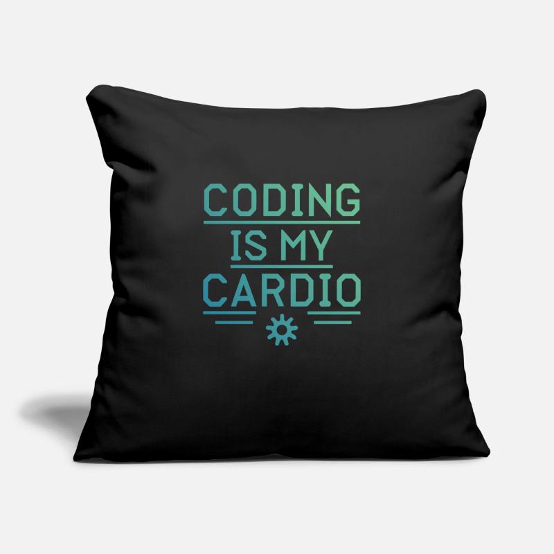 Coding Is My Cardio | Developer Fun Sofa pillow with filling 45cm x 45cm