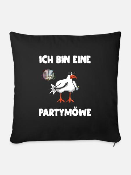 Feiern gehen Diskothek - Sofakissen mit Füllung 45 x 45 cm - Schwarz