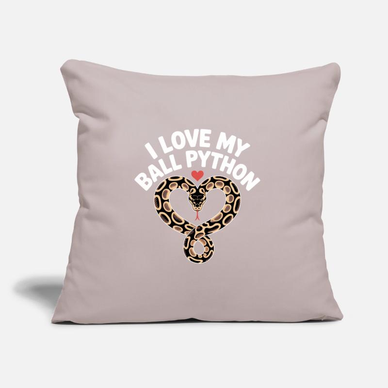 J’adore mon python royal ! Roi python Coussin et housse de 45 x 45 cm