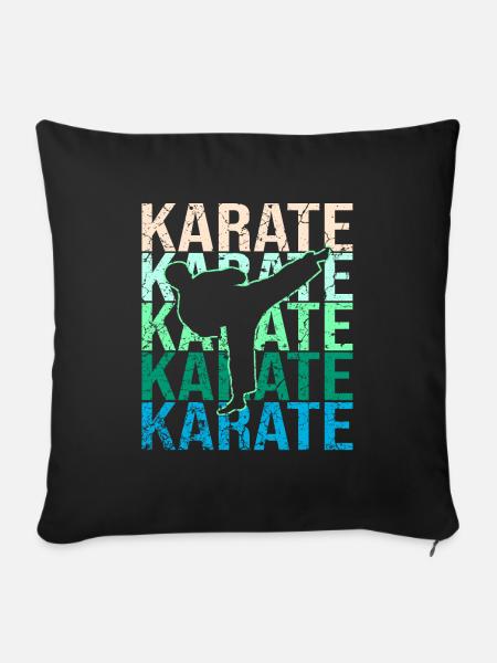 Karate - Sofakissen mit Füllung 45 x 45 cm - Schwarz