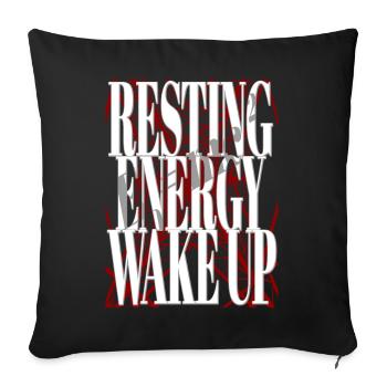 Ruheenergie erwache Strom Energie Mathematik - Sofakissen mit Füllung 45 x 45 cm - Schwarz - Vorne