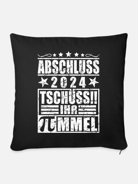 Abschluss 2024 - Sofakissen mit Füllung 45 x 45 cm - Schwarz