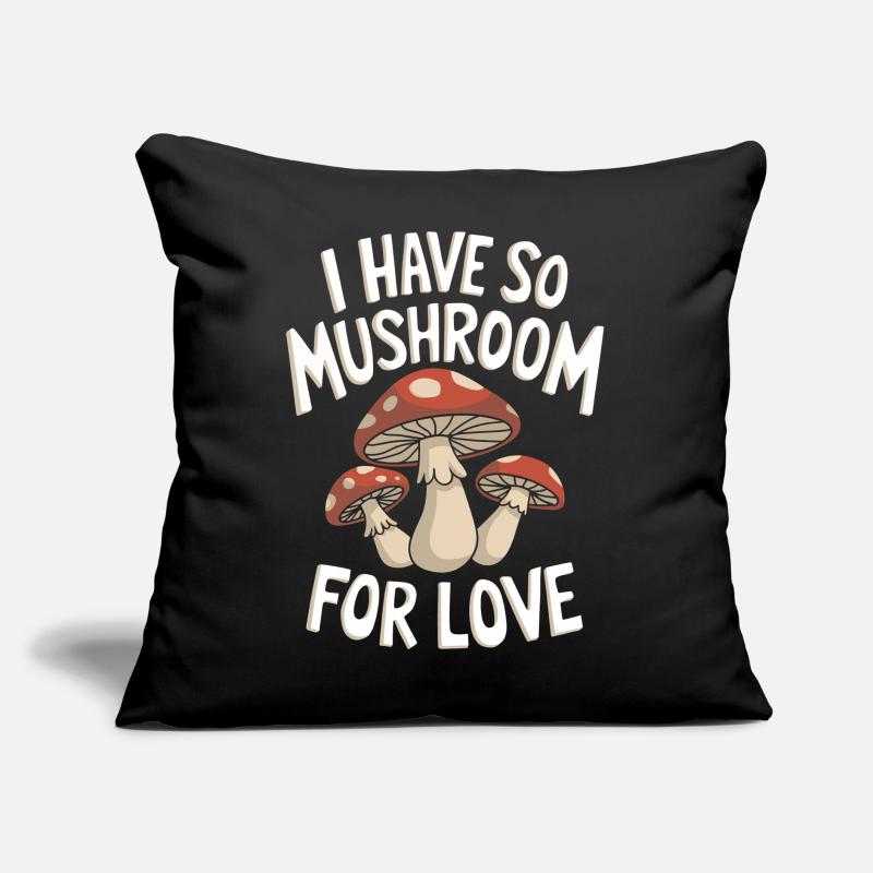 Champignons Champignons Champignon Champignon Coussin et housse de 45 x 45 cm