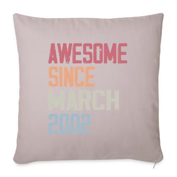 2002 March Birth Birthday March 2002 Gift - Sofa pillow with filling 45cm x 45cm - light taupe - Front