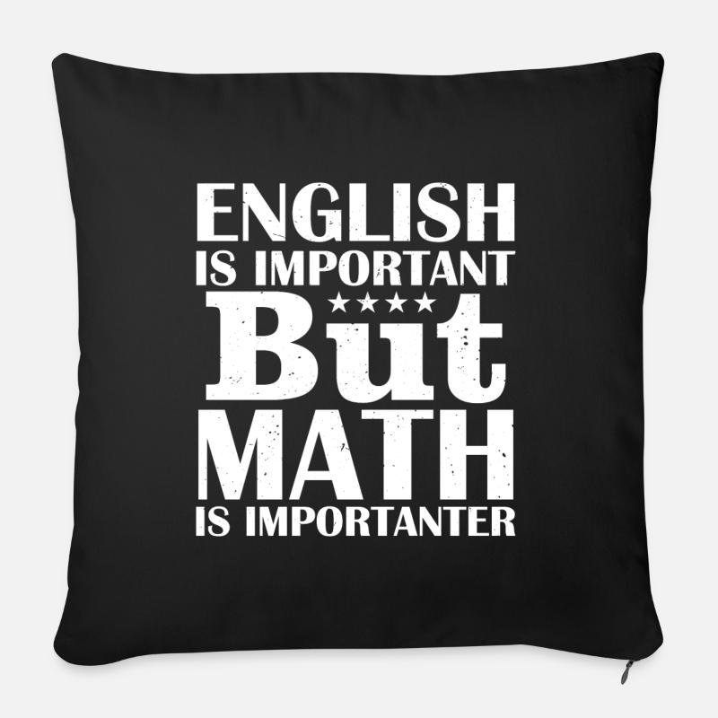Englische Mathematik - Sofakissen mit Füllung 45 x 45 cm - Schwarz
