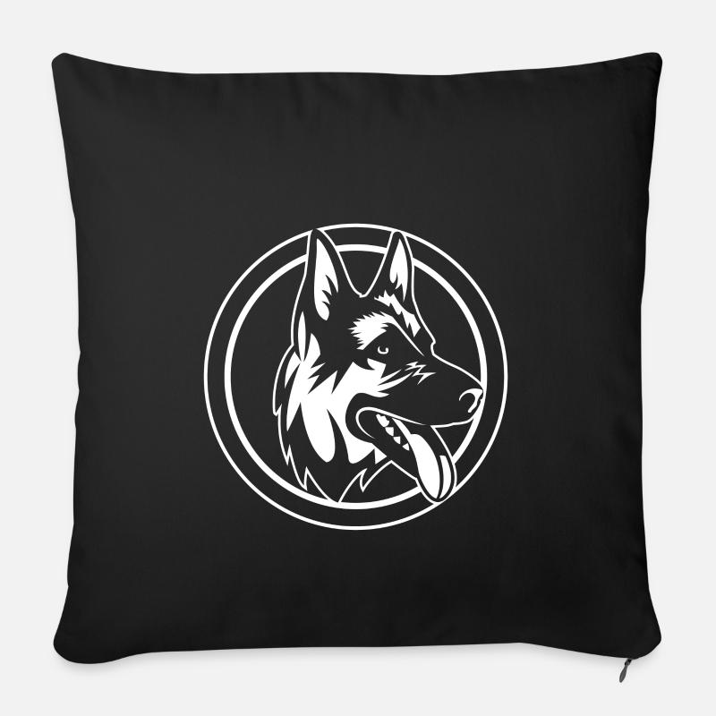 Deutscher Schäferhund - Sofakissen mit Füllung 45 x 45 cm - Schwarz