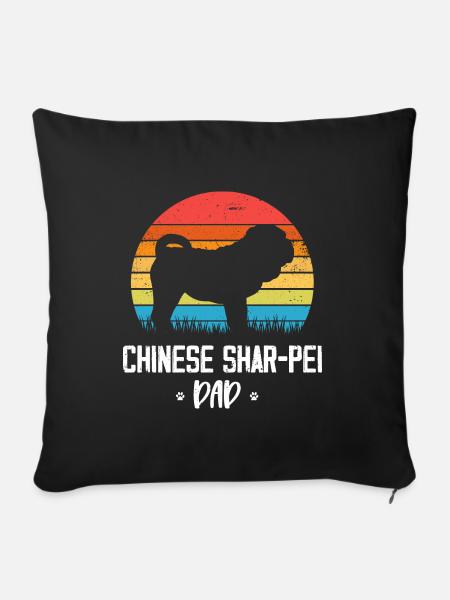 Shar Pei - Sofakissen mit Füllung 45 x 45 cm - Schwarz