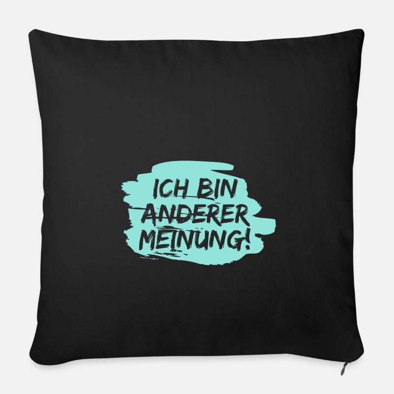 Jeg er uenig! - Sofapude med fyld 45 x 45 cm - sort