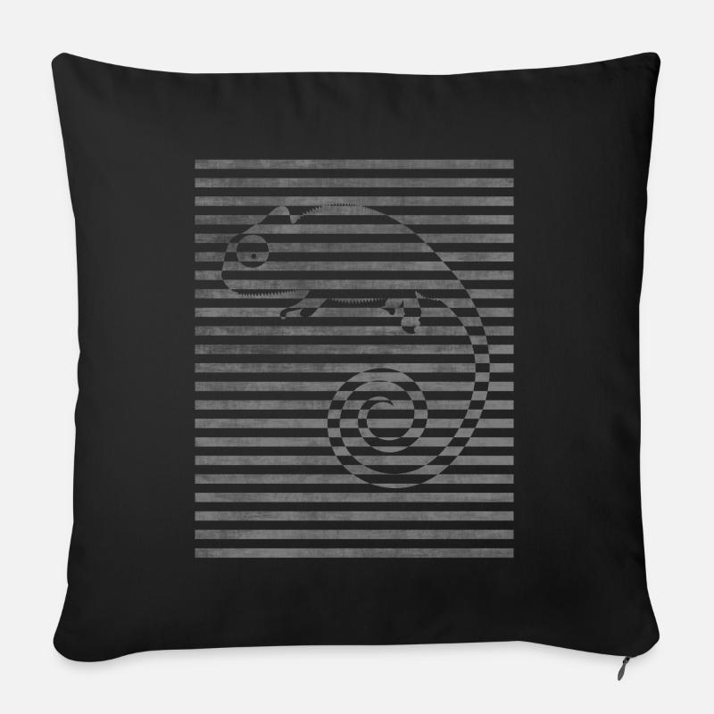 Chamäleon - Sofakissen mit Füllung 45 x 45 cm - Schwarz