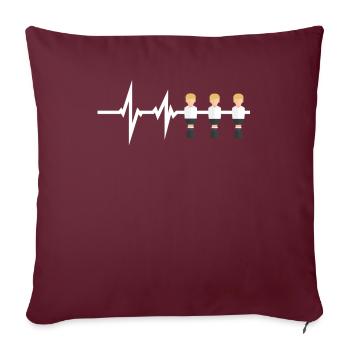 Gift Idea Table Football Kicker Design - Sofa pillow with filling 45cm x 45cm - burgundy - Front