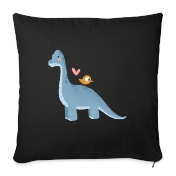 ZAZdesign® Dino Brachio Brachiosaurus - Sofa pillow with filling 45cm x 45cm - black - Front