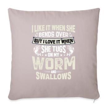 Fishing Claim Angler Fish - Sofa pillow with filling 45cm x 45cm - light taupe - Front