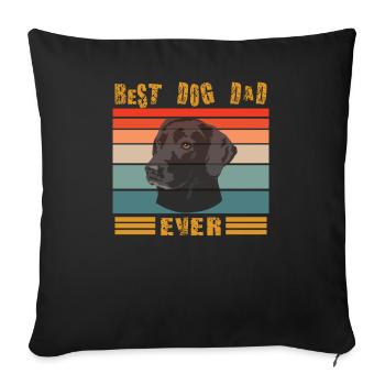 Dog design for pet lovers - Sofa pillow with filling 45cm x 45cm - black - Front