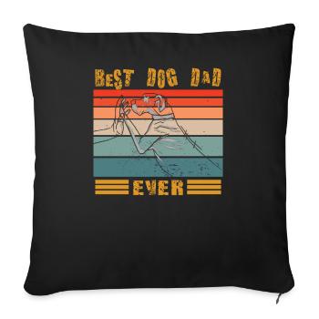 Dog design for pet lovers - Sofa pillow with filling 45cm x 45cm - black - Front