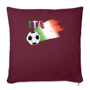 Drapeau Italie - Coussin et housse de 45 x 45 cm - bordeaux - Devant