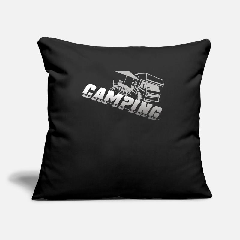 Camper Gift Idea Camping Coussin et housse de 45 x 45 cm