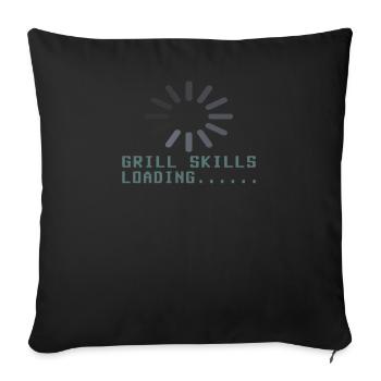 Idée de barbecue et de cadeau de camping-car - Coussin et housse de 45 x 45 cm - noir - Devant