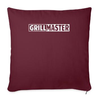 Idée de barbecue et de cadeau de camping-car - Coussin et housse de 45 x 45 cm - bordeaux - Devant