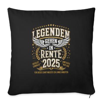 Legenden Gehen In Rente 2025 - Sofakissen mit Füllung 45 x 45 cm - Schwarz - Vorne