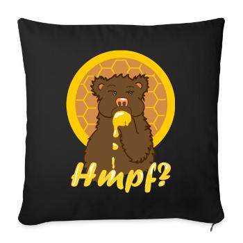 Der hmpfende Honigbär - Sofakissen mit Füllung 45 x 45 cm - Schwarz - Vorne