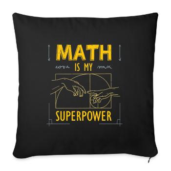 Fibonacci Nombre d’or Math Art Spirale - Coussin et housse de 45 x 45 cm - noir - Devant