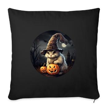 Halloween Häschen - Sofakissen mit Füllung 45 x 45 cm - Schwarz - Vorne