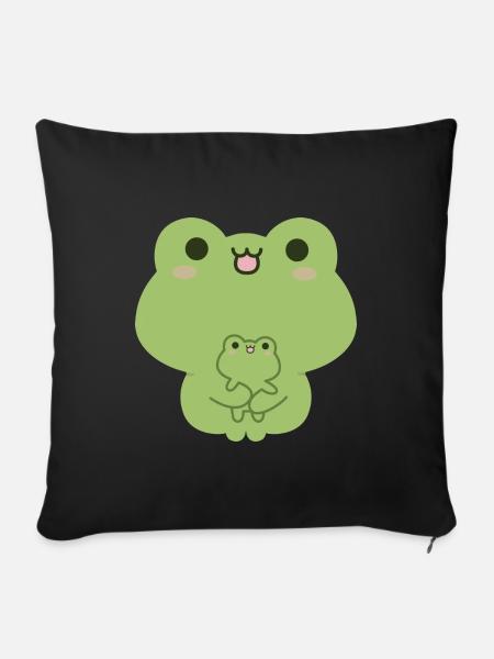 Frosch-Liebe - Sofakissen mit Füllung 45 x 45 cm - Schwarz