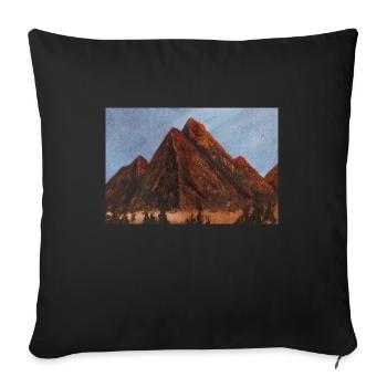 Montagne - Coussin et housse de 45 x 45 cm - noir - Devant
