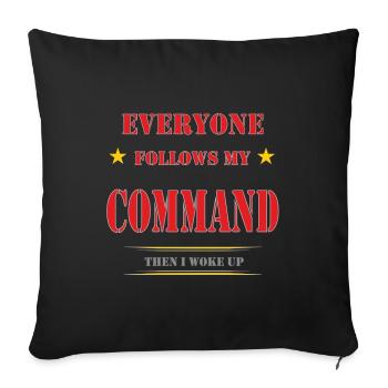 MON COMMANDEMENT - Coussin et housse de 45 x 45 cm - noir - Devant
