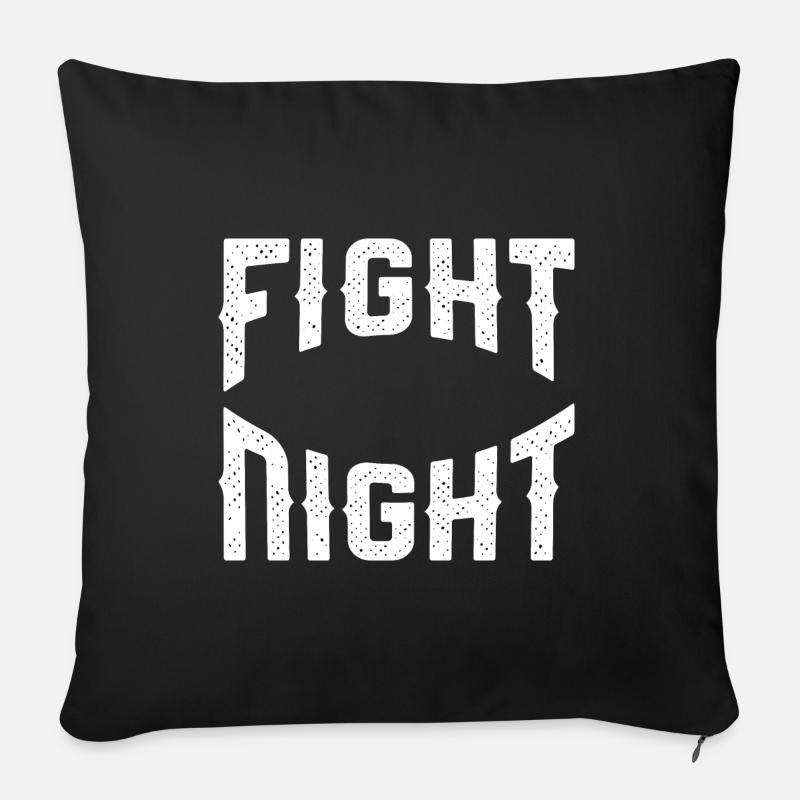 Soirée de combat - Coussin et housse de 45 x 45 cm - noir