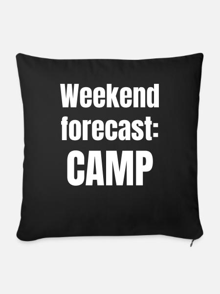 Weekend forecast: Camp - Sofakissen mit Füllung 45 x 45 cm - Schwarz