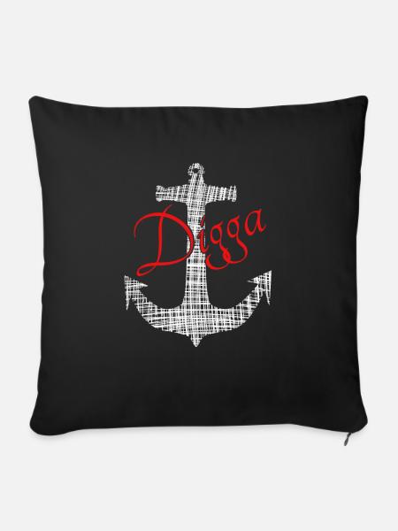 Anker Digga - Sofakissen mit Füllung 45 x 45 cm - Schwarz