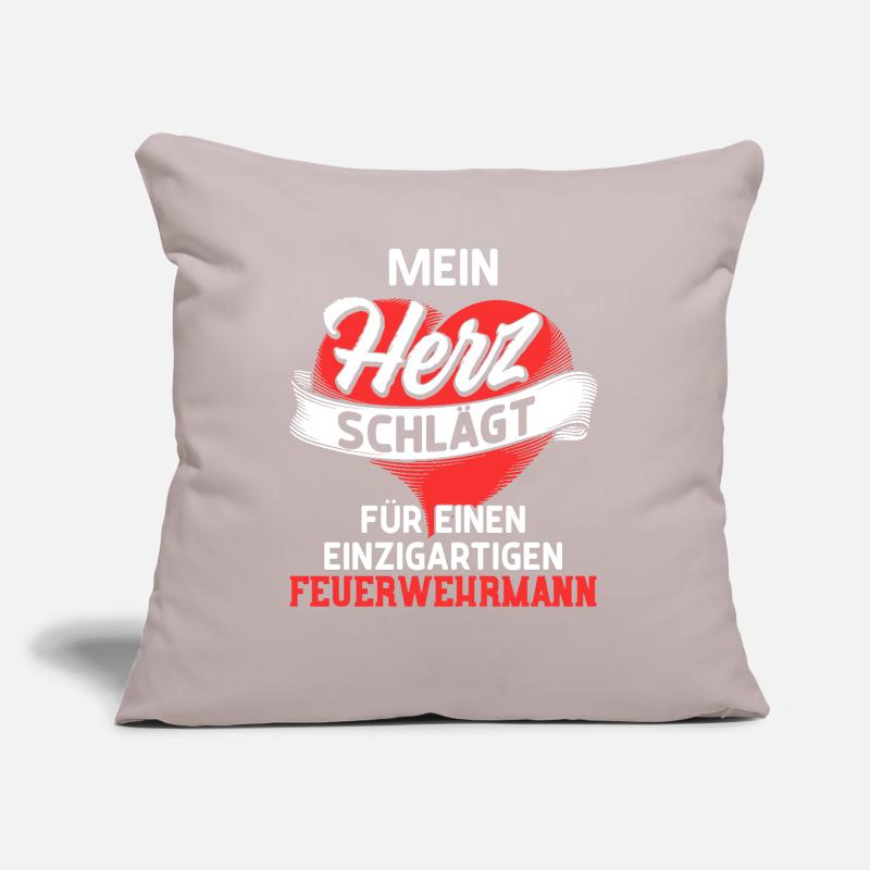 Heart beats for a firefighter Sofa pillow with filling 45cm x 45cm