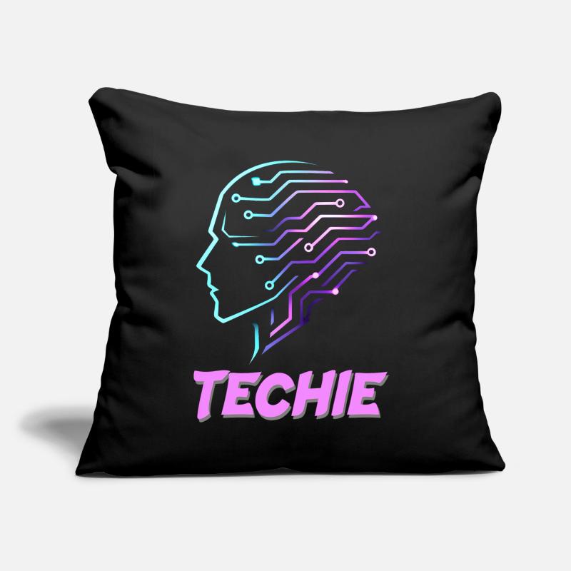 Neon Head Circuit Techie Sofa pillow with filling 45cm x 45cm