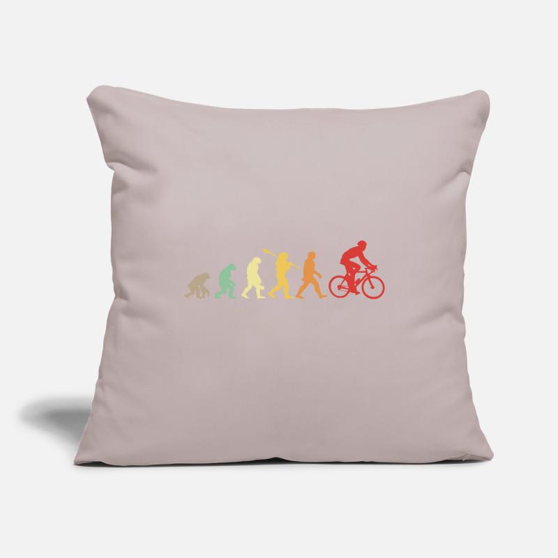Évolution Darwin pour les Cyclistes 🚴‍♀️ Coussin et housse de 45 x 45 cm