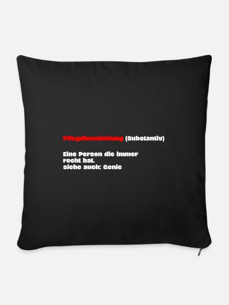 Pflegedienstleitung Krankenschwester Definition - Sofakissen mit Füllung 45 x 45 cm - Schwarz