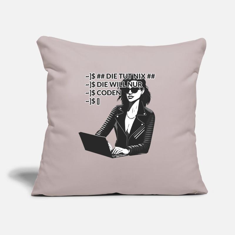 Coden Programmieren Programmiererin Sofakissen mit Füllung 45 x 45 cm