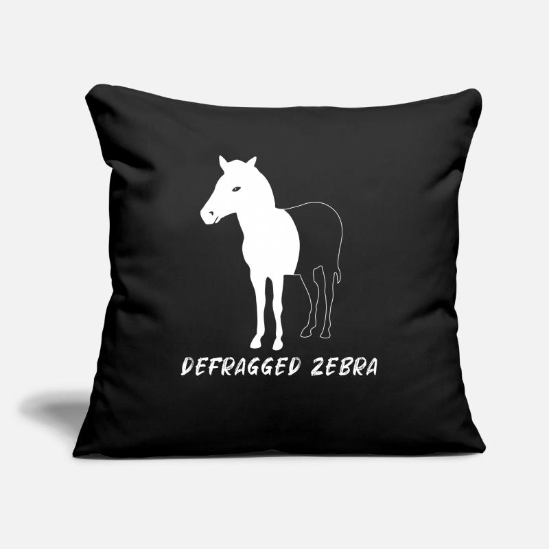 Cadeau de programmeur Geek Admin de Zebra défragmenté Coussin et housse de 45 x 45 cm
