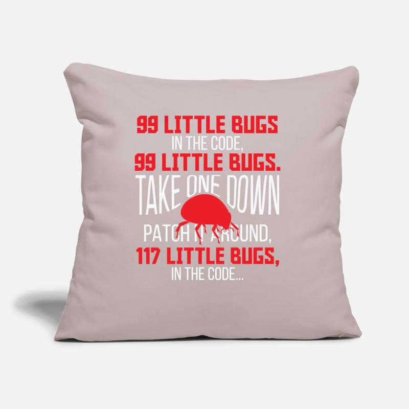 99 petits bugs dans le code Funny Programmer Coussin et housse de 45 x 45 cm