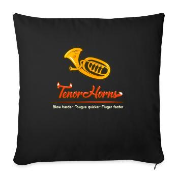 Tenorhorns (Peter & The Foxes Fanshirt) - Coussin et housse de 45 x 45 cm - noir - Devant