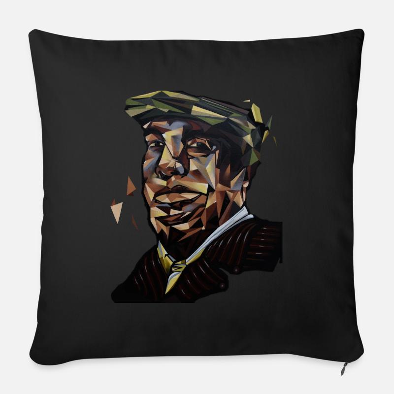 Pablo Neruda - Sofakissen mit Füllung 45 x 45 cm - Schwarz
