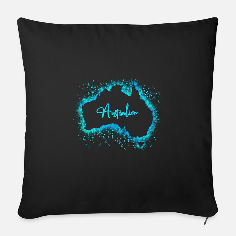 Australien - Sofakissen mit Füllung 45 x 45 cm - Schwarz